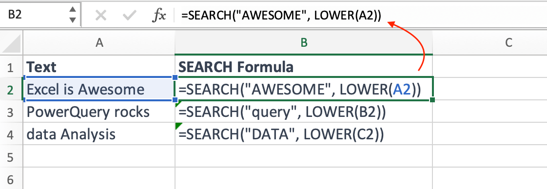Case Sensitive Search in Excel