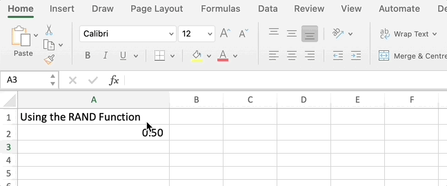 Random Numbers in Excel
