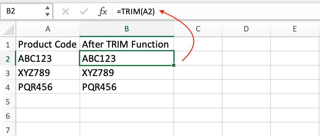 How to Remove Spaces in Excel After Text