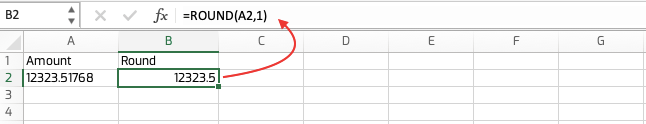 Round Function in Excel